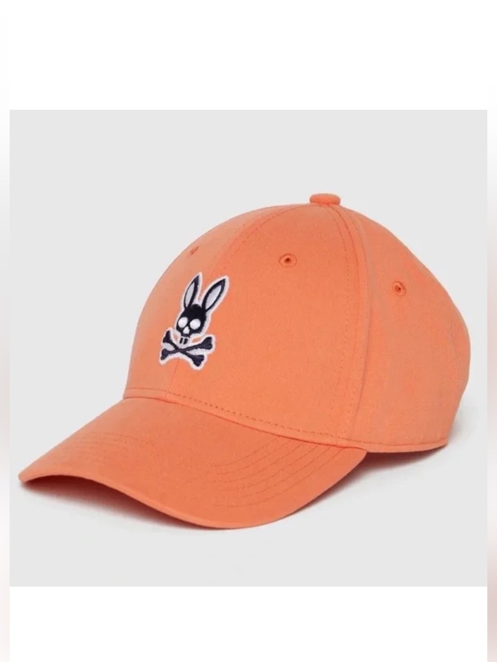Psycho Bunny Orange Mens Classic Baseball Cap